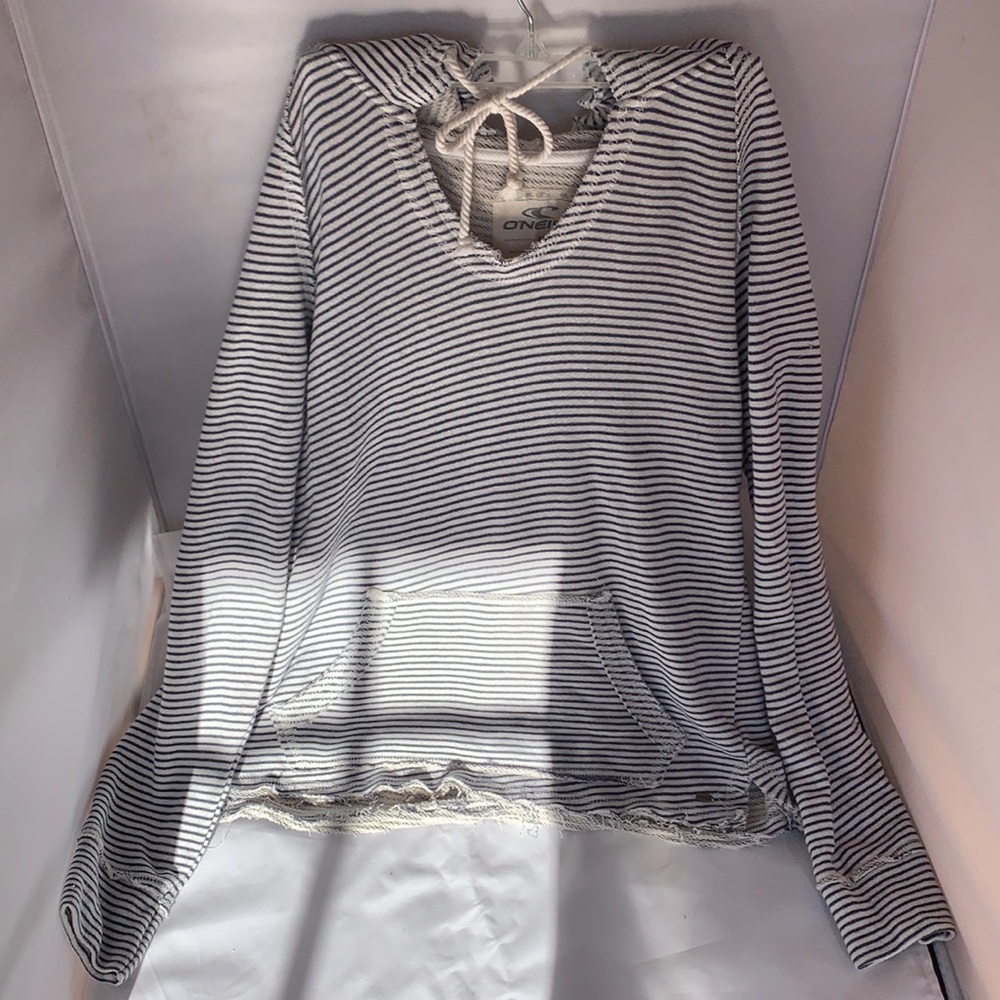 O’Niel Blue and white striped jacket. Great condition.